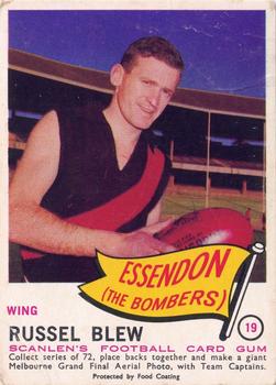 1966 Scanlens VFL & WAFL #19 Russell Blew Front